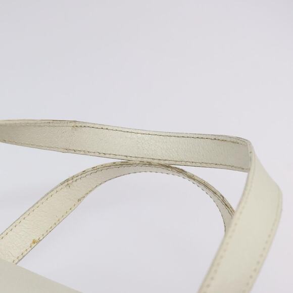 GUCCI Tote Bag Leather White Silver - Picture 8 of 12